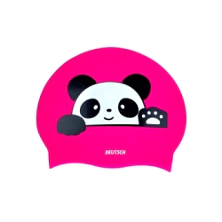 Gorra nataci�n silicona infantil Deutsch Panda Fucsia