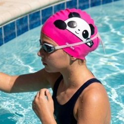 Gorra nataci�n silicona infantil Deutsch Panda Fucsia