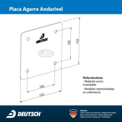 Placa anclaje andarivel