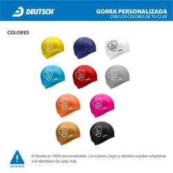 Gorras nataci�n personalizadas silicona