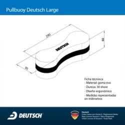 Pullbuoy nataci�n Deutsch Large Rojo