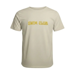 Remera algod�n nataci�n Deutsch Swim Club Beige