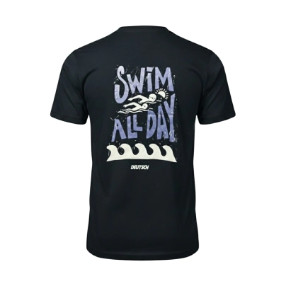 Remera algod�n nataci�n Deutsch All Day Azul