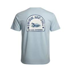 Remera algod�n nataci�n Deutsch Swim and Chill Celeste