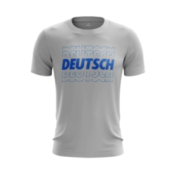 Remera Deutsch Wesen Gris/Azul